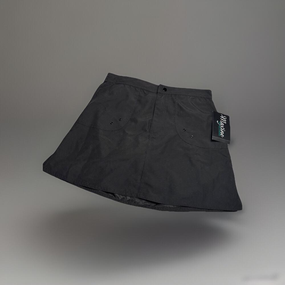 Maxine of Hollywood NWT Swim Skirt Liner Brief Black 8 MSRP 50